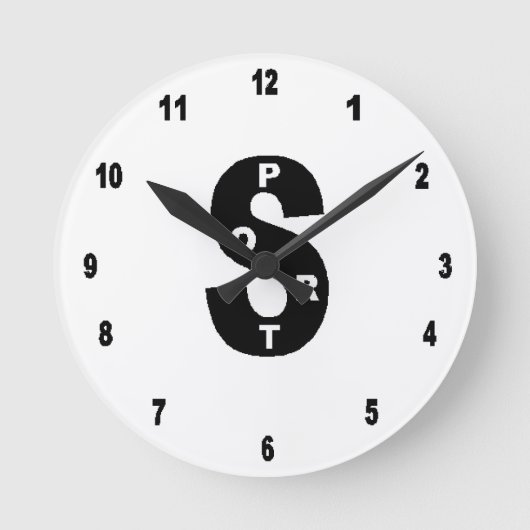 Horloge murale acrylique,Ronde Medium DESIGN SPORT ラウンド壁時計 (正面)