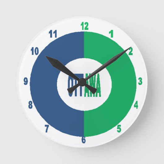 Horloge murale acrylique,Ronde Medium DesignOTTAWA ラウンド壁時計 (正面)