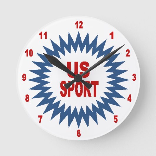 Horloge murale  acrylique, Ronde Medium  US SPORT ラウンド壁時計 (正面)