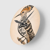 Horloge murale artistique – Huppe avec calligraphi ラウンド壁時計 (傾斜)