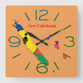 Horloge murale carré New Caledonia スクエア壁時計