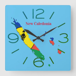Horloge murale carré New Caledonia スクエア壁時計