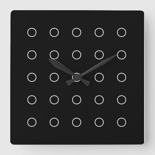 Horloge murale "Circles" スクエア壁時計 (正面)