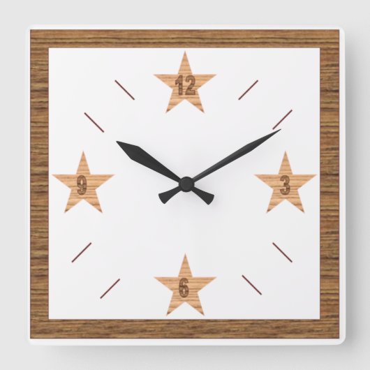 Horloge murale en acrylique, Carrée DESIGN CLOCK スクエア壁時計 (正面)