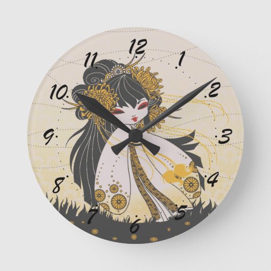 Horloge murale en acrylique, Ronde (Medium) ラウンド壁時計 (正面)
