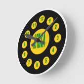 Horloge murale en acrylique, Ronde Medium AFRICA ラウンド壁時計 (傾斜)