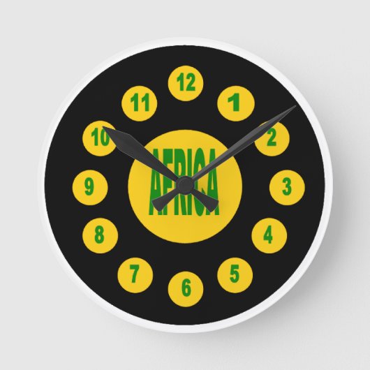 Horloge murale en acrylique, Ronde Medium AFRICA ラウンド壁時計 (正面)