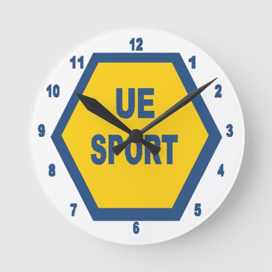 Horloge murale en acrylique, Ronde Medium UE SPORT ラウンド壁時計 (正面)