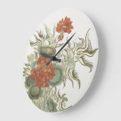 Horloge murale - Fleurs ラージ壁時計 (傾斜)