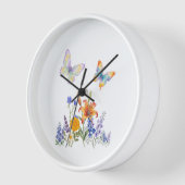 Horloge Murale Fleurs & Papillons – Décoration Élé 壁時計 (傾斜)