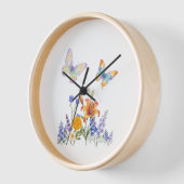 Horloge Murale Fleurs & Papillons – Décoration Élé 壁時計 (傾斜)
