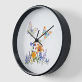 Horloge Murale Fleurs & Papillons – Décoration Élé 壁時計 (傾斜)