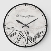 Horloge murale - Le temps qui passe...Effet marbre ラージ壁時計 (正面)