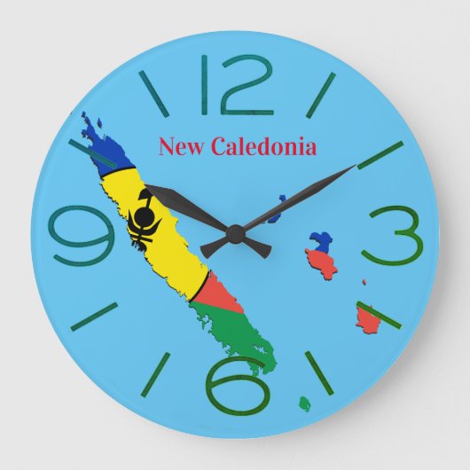 Horloge murale rond New Caledonia ラージ壁時計 (正面)