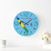 Horloge murale rond New Caledonia ラージ壁時計 (ホーム)