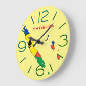 Horloge murale rond New Caledonia ラージ壁時計 (傾斜)
