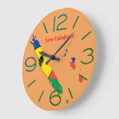 Horloge murale rond New Caledonia ラージ壁時計 (傾斜)