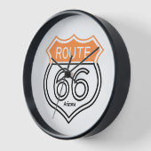 Horloge murale, Route 66 creashop_line. 壁時計 (傾斜)