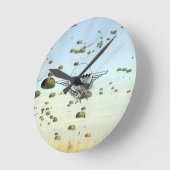 Horloge parachutiste – Idée cadeau pour passionnés ラウンド壁時計 (傾斜)