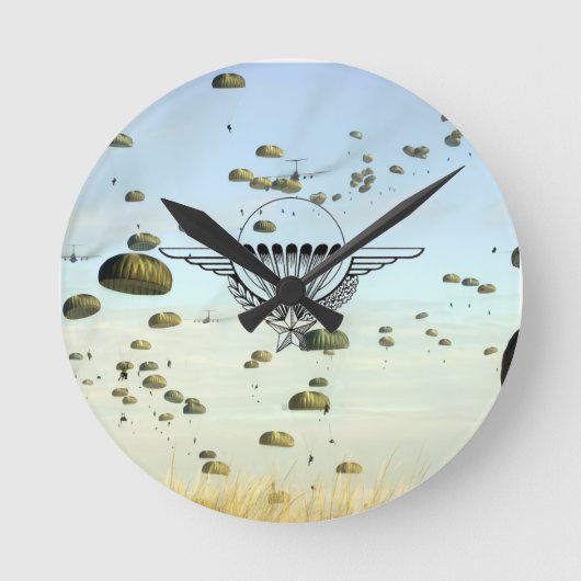 Horloge parchutiste ラウンド壁時計 (正面)