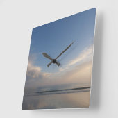 horloge plage crépuscule スクエア壁時計 (傾斜)