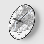 Horloge Ronde Bamako Clock City Line Art ラウンド壁時計 (傾斜)