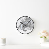 Horloge Ronde Bamako Clock City Line Art ラウンド壁時計 (ホーム)