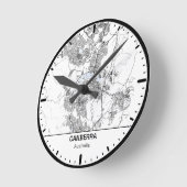 Horloge Ronde Canberra Clock City Line Art ラウンド壁時計 (傾斜)