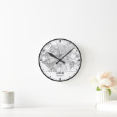 Horloge Ronde Harare Clock City Line Art ラウンド壁時計 (ホーム)