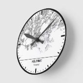 Horloge Ronde Helsinki Clock City Line Art ラウンド壁時計 (傾斜)
