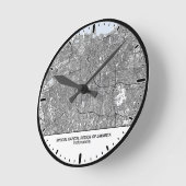 Horloge Ronde Jakarta Clock City Line Art ラウンド壁時計 (傾斜)