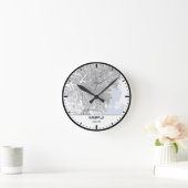 Horloge Ronde Kampala Clock City Line Art ラウンド壁時計 (ホーム)