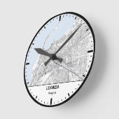 Horloge Ronde Luanda Clock City Line Art ラウンド壁時計 (傾斜)
