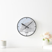 Horloge Ronde Luanda Clock City Line Art ラウンド壁時計 (ホーム)