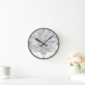 Horloge Ronde Lusaka Clock City Line Art ラウンド壁時計 (ホーム)