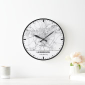 Horloge Ronde Luxembourg Clock City Line Art ラージ壁時計 (ホーム)