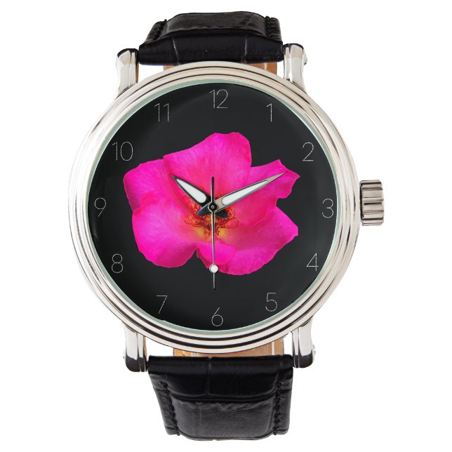 Horloge Ronde Montre Rose aux feutres 腕時計 (クリエイターアップロード済み)