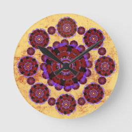 Horloge Ronde Motif fleuri mandala ラウンド壁時計