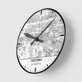 Horloge Ronde Pretoria Clock City Line Art ラウンド壁時計 (傾斜)