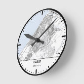 Horloge Ronde Rabat Clock City Line Art ラウンド壁時計 (傾斜)