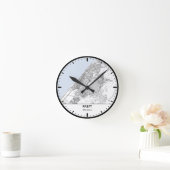 Horloge Ronde Rabat Clock City Line Art ラウンド壁時計 (ホーム)