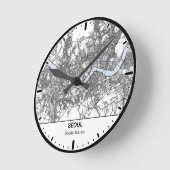 Horloge Ronde Seoul Clock City Line Art ラウンド壁時計 (傾斜)