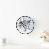 Horloge Ronde Tunis Clock City Line Art ラウンド壁時計 (ホーム)