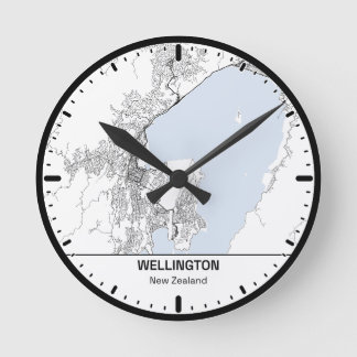 Horloge Ronde Wellington Clock City Line Art ラウンド壁時計