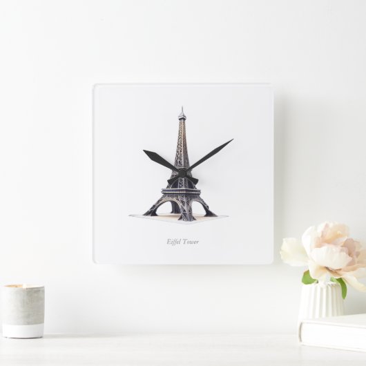 Horloge Tour Eiffel Paris France スクエア壁時計 (ホーム)
