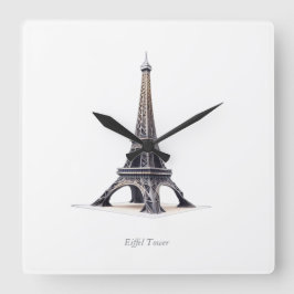 Horloge Tour Eiffel Paris France スクエア壁時計