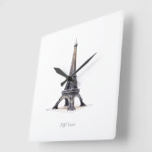 Horloge Tour Eiffel Paris France スクエア壁時計 (傾斜)