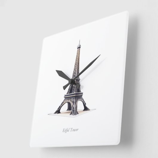 Horloge Tour Eiffel Paris France スクエア壁時計 (傾斜)