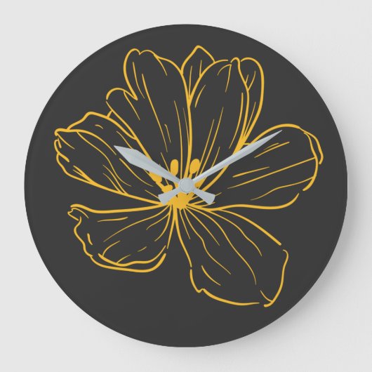Horloge - Une petite fleur de printemps ラージ壁時計 (正面)
