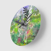Horloge Wildlife Friendship - Giraffe ラウンド壁時計 (傾斜)